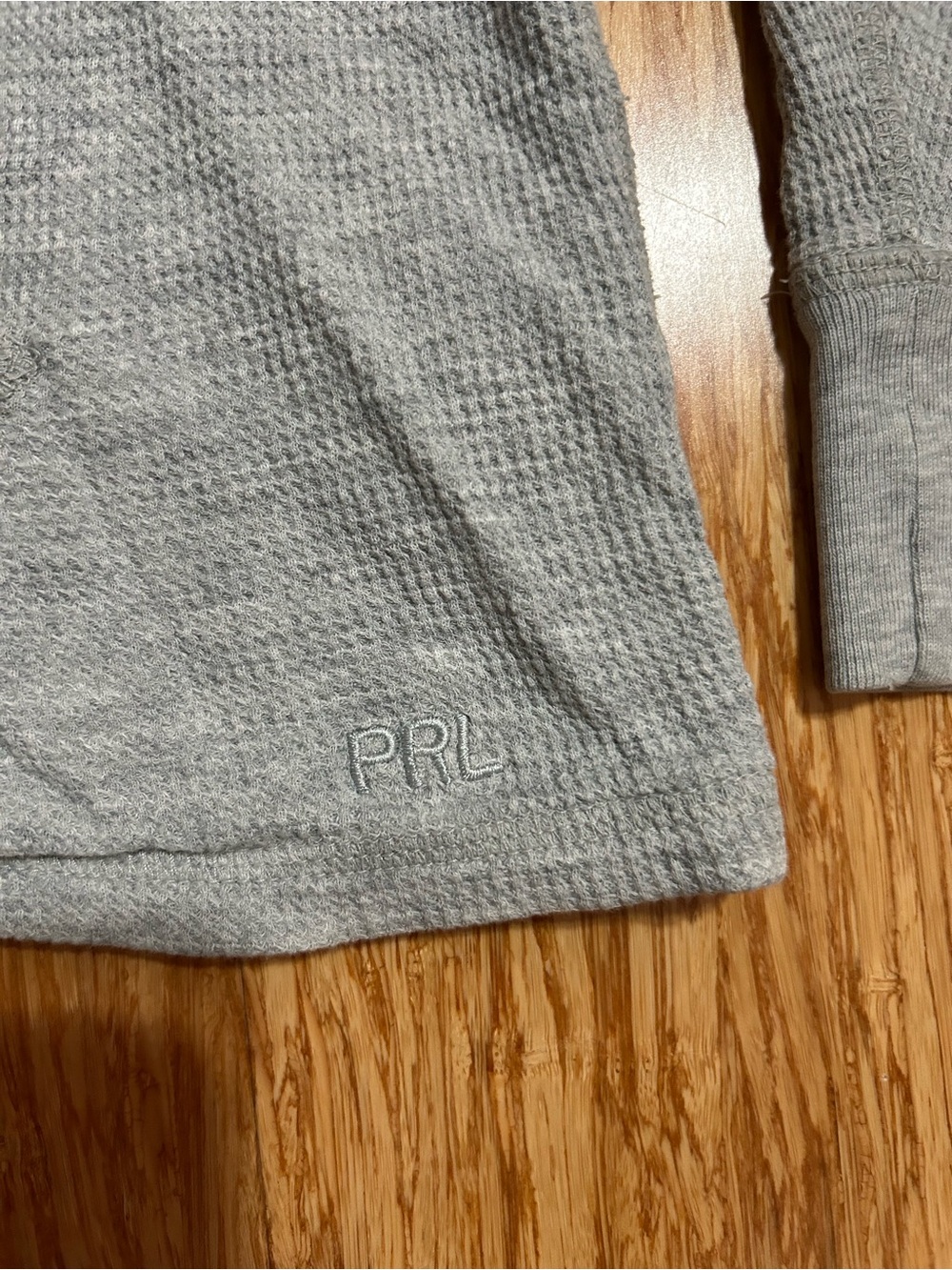 Polo Ralph Lauren Waffle Knit Pullover Hoodie Grey (Men’s Large) - Picture 4 of 5
